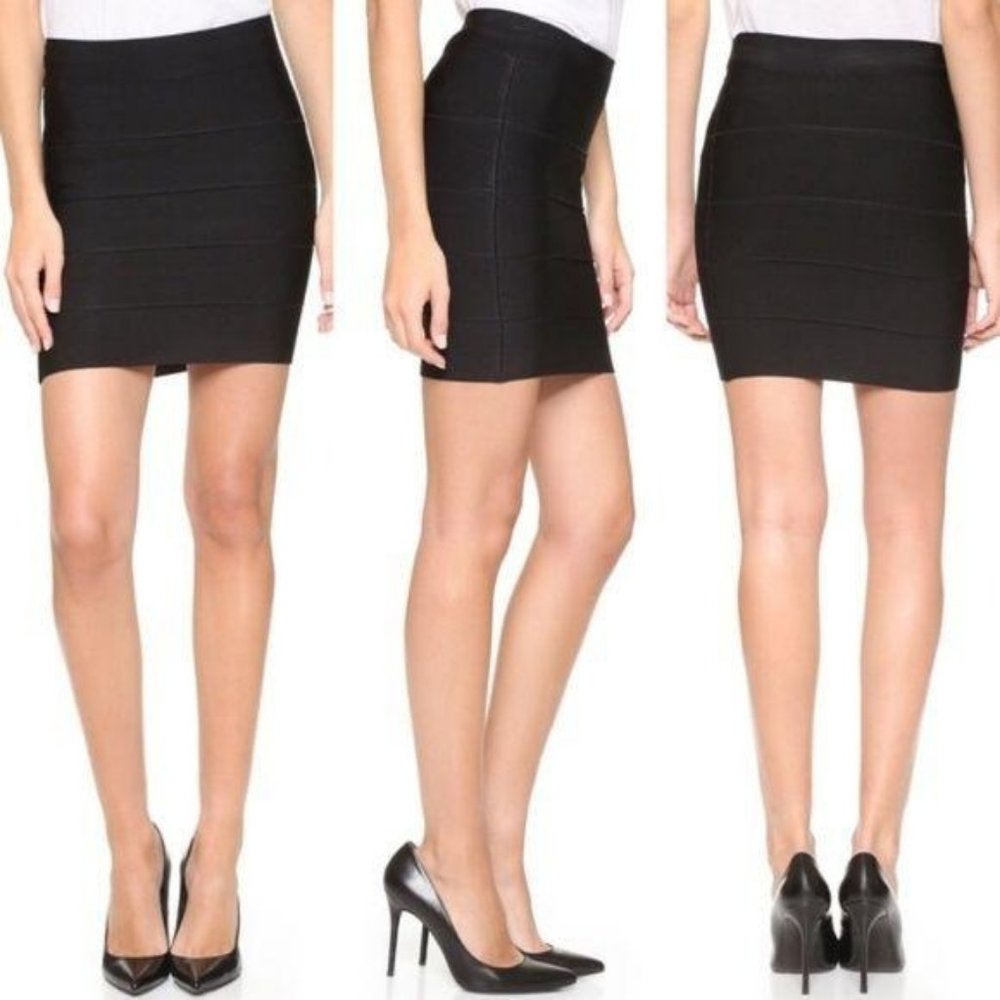 BCBGMaxAzria Simone Bandage Skirt Pencil Wrapped - Picture 2 of 8